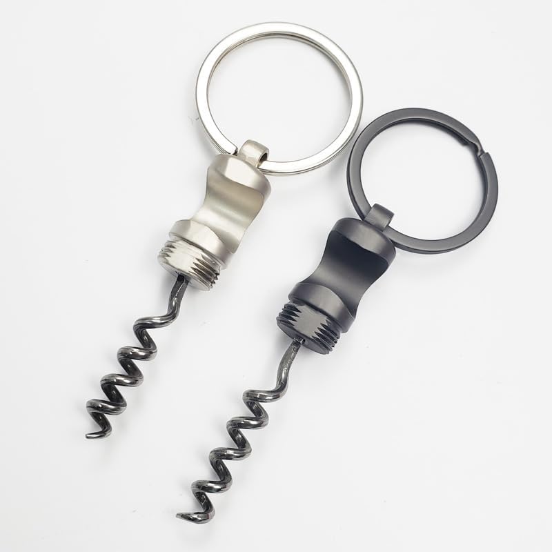 BJinegely Mini Keychain Corkscrew, Generation3 Elegant 3 In 1 Portable Bottle Opener Wine Bottle Corkscrew Key Ring, Wine Beer Opener for Backpack Camping Kit Waiters (Bl ack) - Image 4